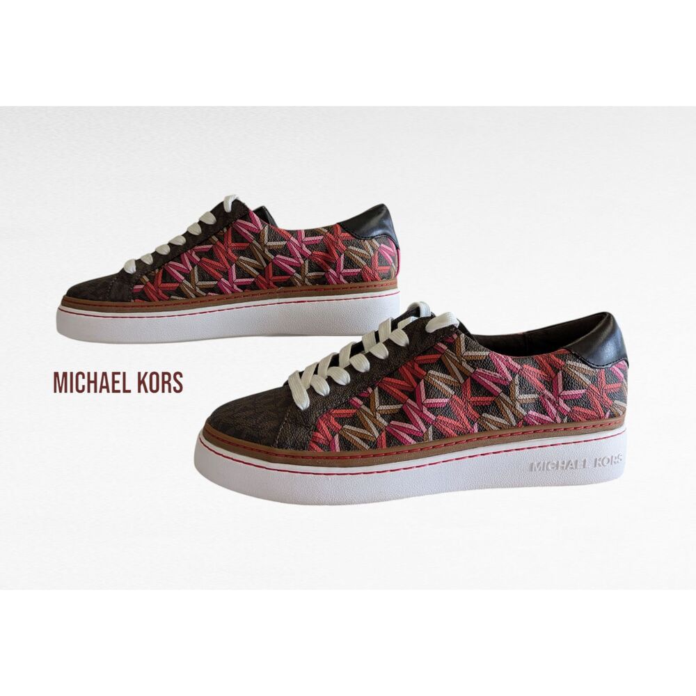 Michael Kors Chapman Signature Lace-Up Women's Shoes/Sneakers  Sz 8.5